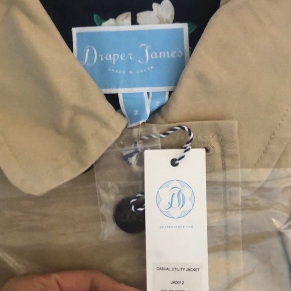 NWT Draper James Khaki Casual Utility Jacket.  Size 2 - Picture 5 of 6